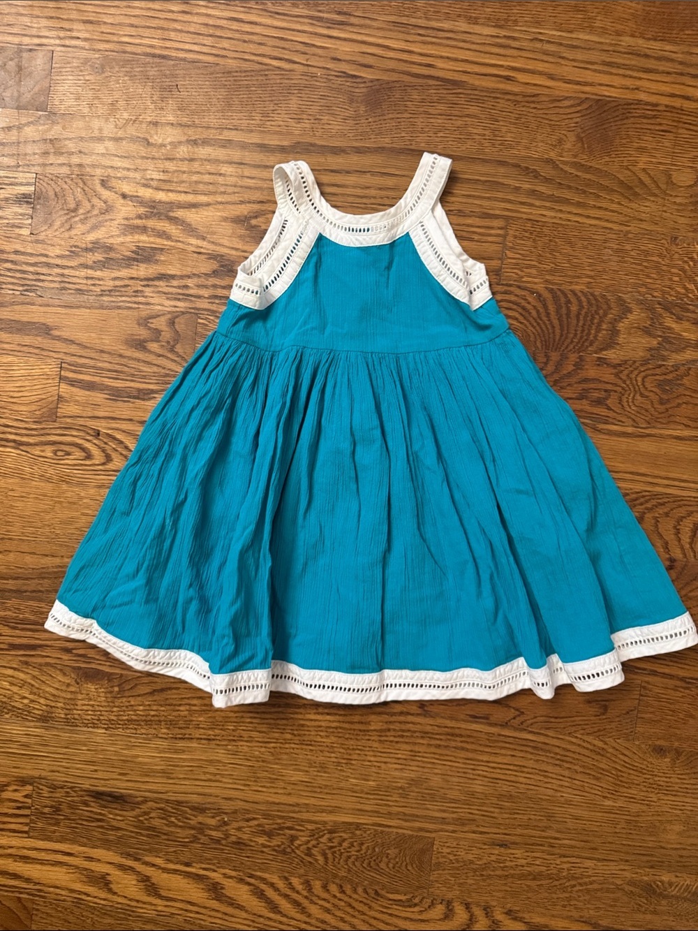 Janie and Jack Teal Sundress with White Trim size 12-18M